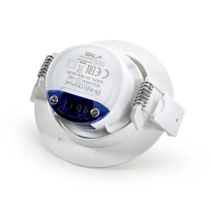 Braytron 3x LED Einbaustrahler Schwenkbar Mit 5W LED Leuchtmittel Warmweiß 380lm Eingebauter Trafo Rund Weiß 19
