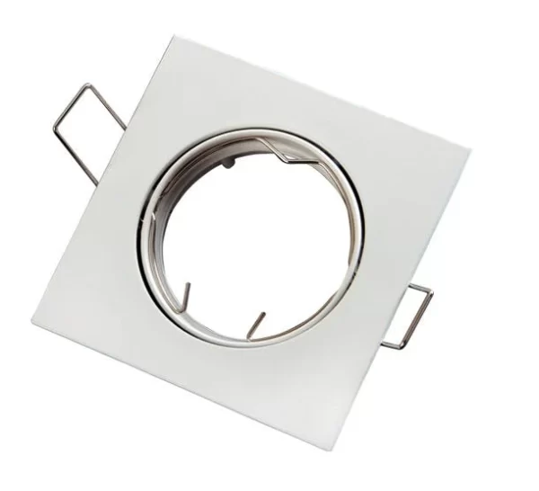 Led-line GU10 Einbaustrahler Einbaurahmen Eckig Ø75mm Bohrloch Schwenkbar 45° Aluminium Patin 3