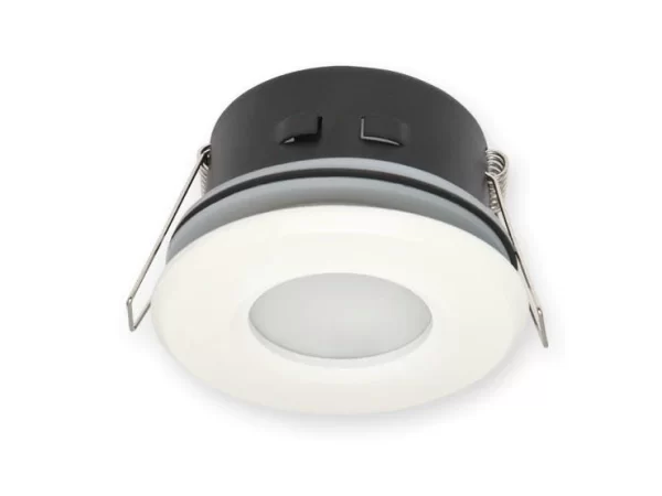 Led-line IP44 Deckenleuchte Einbaurahmen Wasserdicht Einbaustrahler Rund Weiß + GU10 5W LED Neutralweiß 1