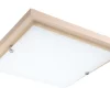 Null Licht-Erlebnisse LED Deckenleuchte Holz Glas Quadratisch 3000K 1700lm Vielseitig ERIN Wohnzimmerlampe Flurbeleuchtung, LK1/3/0105 4