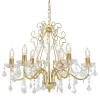 VidaXL Kronleuchter Mit Kristallperlen Golden Rund 6×E14 25