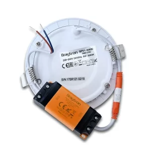 Braytron 5x 6W LED Panel Einbaustrahler Spot Einbauleuchte Neutralweiß 4200K 350 Lumen Deckenleuchte Rund 19