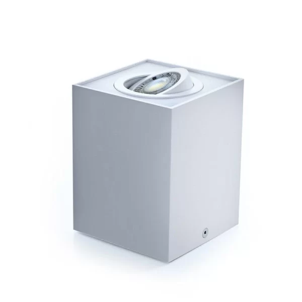 Braytron Deckenleuchte GAMA-SS Aufbaustrahler Aufputz 80x80mm Schwenkbar 45° Eckig Weiß Mit GU10 Fassung 6