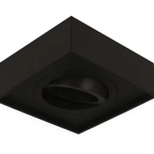 Braytron Deckenleuchte Aufbaustrahler 100x100mm GU10 5W Neutralweiß LED Eckig Schwarz/Gold 17