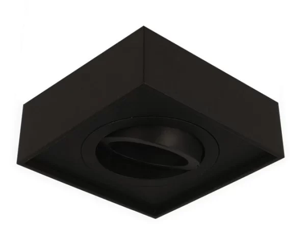 Braytron Deckenleuchte Aufbaustrahler 100x100mm GU10 5W Neutralweiß LED Eckig Schwarz/Gold 6