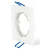 Braytron 10x Ultra Flach Einbaurahmen Eckig Weiß Einbaustrahler 80x80mm Inkl. 10x 5W GU10 LED Kaltweiß 2