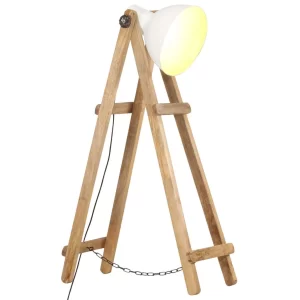 VidaXL Stehlampe Schwarz Mango Massivholz E27 17