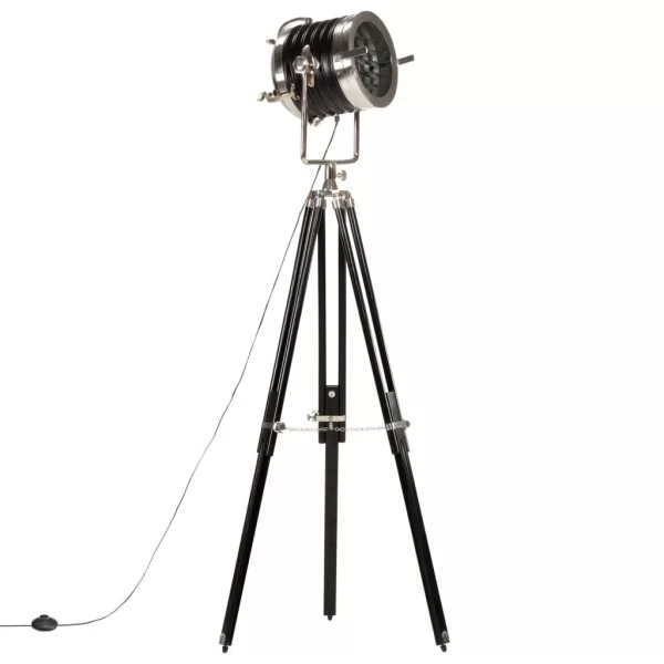 VidaXL Stativlampe Schwarz Mango Massivholz 69 Cm 5