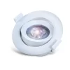Braytron 3x LED Einbaustrahler Schwenkbar Mit 5W LED Leuchtmittel Kaltweiß 380lm Eingebauter Trafo Rund Weiß 4