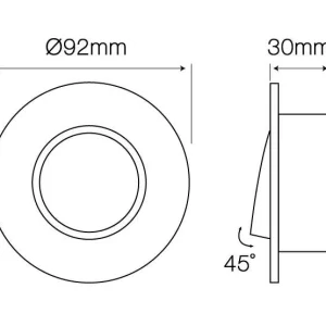 Led-line Einbaustrahler GU10 Ø80mm Bohrloch Alu GU5.3 Fassung Für LED 50mm LED G4 MR11 MR16 SatRund 8