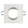 Led-line Einbaustrahler GU10 Einbaurahmen Einbauleuchte Ø75mm Bohrloch Glas Für LED Eckig Weiß Frosted 25