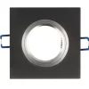 Led-line Einbaustrahler GU10 Einbaurahmen Glas Ø75mm Bohrloch Inkl. GU10 Fassung LED Schwarz Frosted Eckig 23