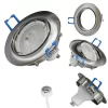 Braytron Einbaurahmen RSCHWENKBAR Edelstahl Nickel Einbaustrahler Ø75mm Lochmaß LED 5W GU10 Leuchte Kaltweiss 2