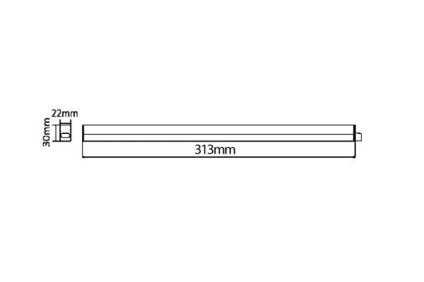 Braytron 31cm 4w Unterbauleuchte LED 230V Lichtleiste Küche Lampe Beleuchtung Schrank Leuchte Neutralweiß 8