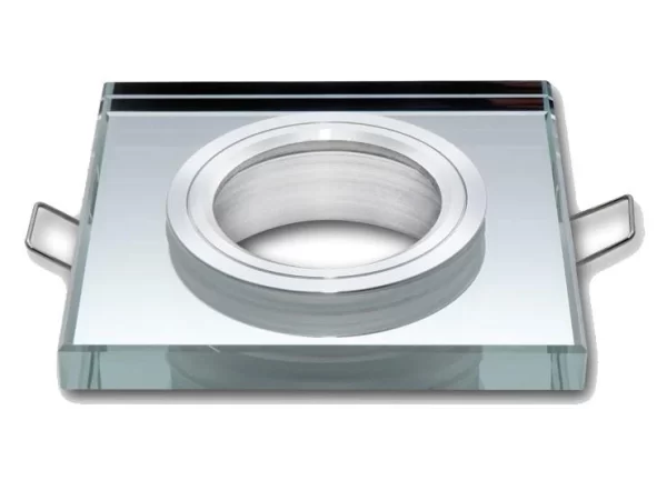 Led-line Einbaustrahler GU10 Einbaurahmen Glas Ø75mm Bohrloch Inkl. GU10 5W Neutralweiß LED Schwarz Rund 5