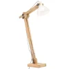 VidaXL Stehlampe Weiß Mango Massivholz E27 25
