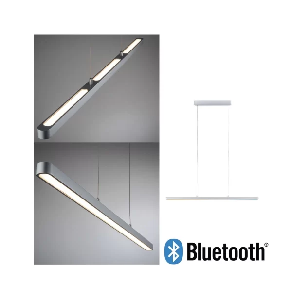 Paulmann LED Pendelleuchte Smart Home Bluetooth Lento Tunable White 1800lm 43W Chrom Matt Dimmbar 79902 1