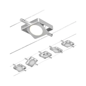 Paulmann CorDuo LED Seilsystem Circle Basisset 5x180lm 5x5W 3000K 230/12V Chrom Matt#Chrom 94475 15