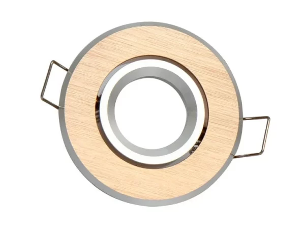 Led-line Einbaustrahler RØ60mm Bohrloch Schwenkbar 35° Alu Gold Brushed GU5.3 Fassung Für LED 35mm 5