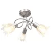 VidaXL Deckenleuchte Glas-Lampenschirme Für 3 E14 Glühlampen 4