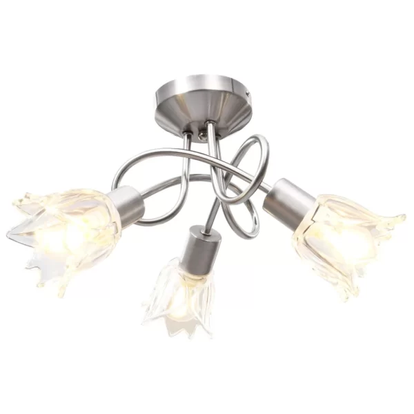 VidaXL Deckenleuchte Glas-Lampenschirme Für 3 E14 Glühlampen 1
