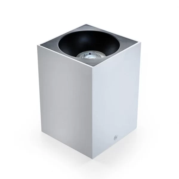Braytron Deckenleuchte Aufbaustrahler 100x100mm GU10 5W Neutralweiß LED Eckig Schwarz/Gold 5