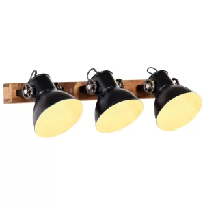 VidaXL Wandlampe Industriestil Schwarz 90×25 Cm E27 15