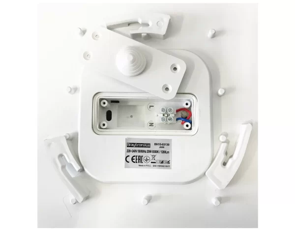 Braytron 18W LED Ø 260mm Kaltweiß 1440lm Mit Bewegungsmelder Deckenleuchte IP44 Deckenbeleuchtung Weiß 7