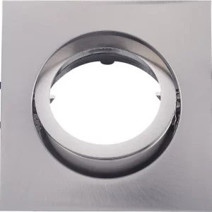 Led-line Einbaustrahler GU10 Einbaurahmen 35° Schwenkbar Ø85mm Bohrloch Alu Für LED Schwarz Brushed Eckig 19