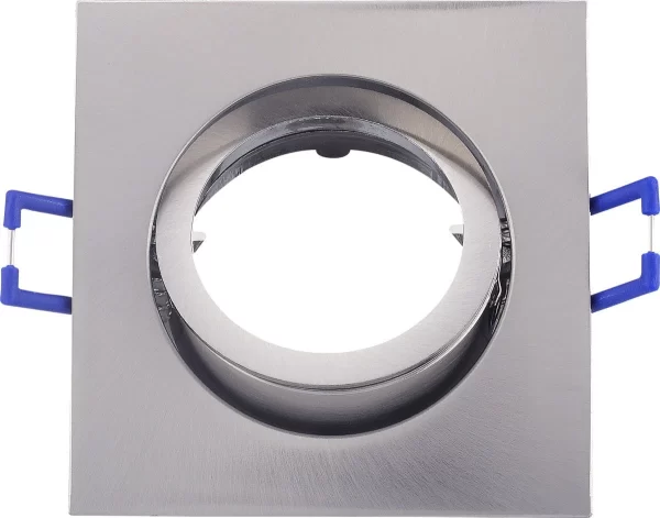 Led-line Einbaustrahler GU10 Einbaurahmen 35° Schwenkbar Ø85mm Bohrloch Alu Für LED Schwarz Brushed Eckig 7