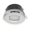 Led-line IP44 Deckenleuchte Einbaurahmen Wasserdicht Einbaustrahler Rund Chrom + GU10 5W LED Neutralweiß 4