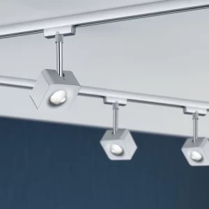 Paulmann URail LED Schienenspot Cube Einzelspot 520lm 8W 2700K Dimmbar 230V Chrom Matt#Chrom 95510 21