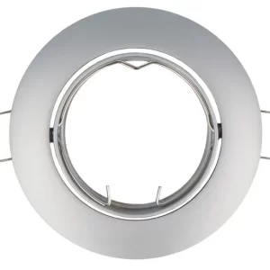 Led-line GU10 Einbaustrahler Einbaurahmen Rund Ø85mm Bohrloch Schwenkbar 35° Eisen Inkl. GU10 Fassung Chrome 21
