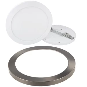 Led-line 18W LED Panel Aura Easy Fix Dimmbar IP20 Einbau Strahler Aufputz Spot Einbauleuchte Warmweiß 2700K Deckenleuchte Rund Ohne Rahmen 15