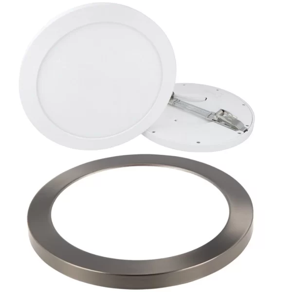 Led-line 18W LED Panel Aura Easy Fix Dimmbar IP20 Einbau Strahler Aufputz Spot Einbauleuchte Warmweiß 2700K Deckenleuchte Rund Ohne Rahmen 5
