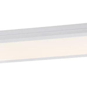 Globo Lighting LUCAS Deckenleuchte Metall Weiß, Acryl Opal, Sparkle Dekor, D:400, H:100, Inkl. 1xLED 24W 230V, 2400lm Source, 1790lm Output, 3000K 17