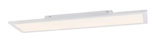 Globo Lighting LUCAS Deckenleuchte Metall Weiß, Acryl Opal, Sparkle Dekor, D:400, H:100, Inkl. 1xLED 24W 230V, 2400lm Source, 1790lm Output, 3000K 6