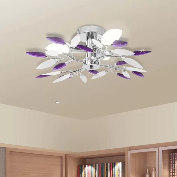 VidaXL Deckenleuchte Glas-Lampenschirme Für 3 E14 Glühlampen 8
