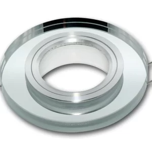 Led-line Einbaustrahler GU10 Einbaurahmen Glas Ø75mm Bohrloch Inkl. GU10 5W Neutralweiß LED Schwarz Rund 21