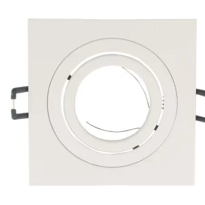 Led-line Einbaustrahler GU10 Einbaurahmen 35° Schwenkbar Ø85mm Bohrloch Alu Für LED Schwarz Brushed Eckig 15