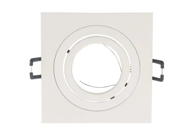 Led-line Einbaustrahler GU10 Einbaurahmen 35° Schwenkbar Ø85mm Bohrloch Alu Für LED Schwarz Brushed Eckig 5