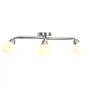 VidaXL Deckenleuchte Glas-Lampenschirme Für 3 E14 Glühlampen 17