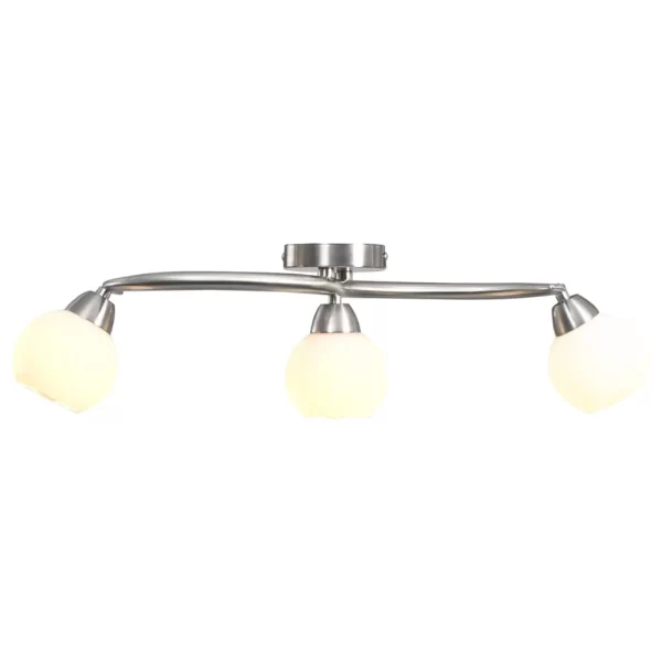 VidaXL Deckenleuchte Glas-Lampenschirme Für 3 E14 Glühlampen 6