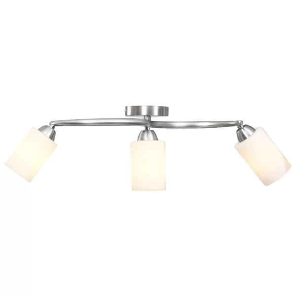 VidaXL Deckenleuchte Glas-Lampenschirme Für 3 E14 Glühlampen 4