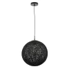 Null Licht-Erlebnisse Pendelleuchte WASSON Kugelschirm Schwarz Rund Ø40cm E27 Moderne Metall Hängelampe Esstisch Wohnzimmer, AD141-20-19 2