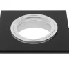 Led-line Einbaustrahler GU10 Einbaurahmen Glas Ultra Flach 10mm Ø75mm GU10 5W Neutralweiß LED Schwarz Eckig 8