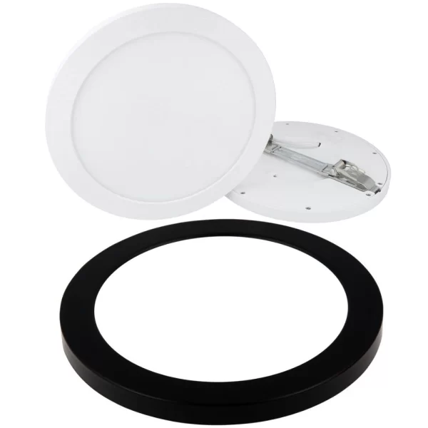 Led-line 18W LED Panel Aura Easy Fix Dimmbar IP20 Einbau Strahler Aufputz Spot Einbauleuchte Warmweiß 2700K Deckenleuchte Rund Ohne Rahmen 3