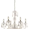Globo Lighting CUIMBRA I Luster Chrom Weiß, Acrylkristalle, D:670, H:1660, Exkl. 6xE14 40W 230V 4