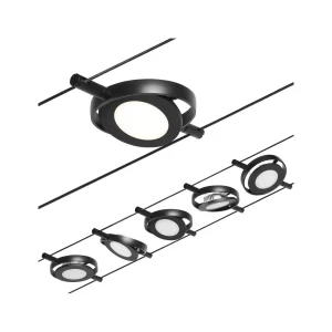 Paulmann CorDuo LED Seilsystem Frame Basisset 5x280lm 5×4,8W 3000K 230/12V Weiß Matt#Chrom 94483 17