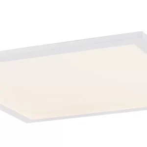 Globo Lighting LUCAS Deckenleuchte Metall Weiß, Acryl Opal, Sparkle Dekor, D:400, H:100, Inkl. 1xLED 24W 230V, 2400lm Source, 1790lm Output, 3000K 11
